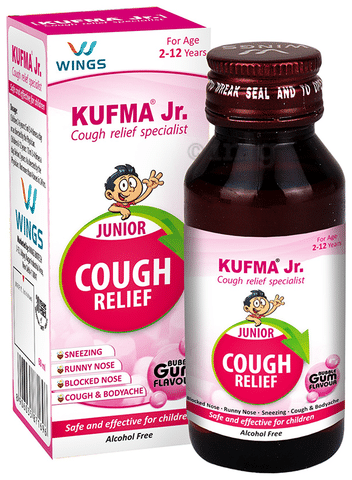 Kufma Junior Cough Relief Syrup Bubblegum