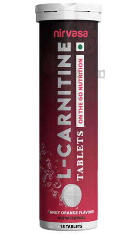 Nirvasa L-Carnitine Tablet (15 Each) Tangy Orange: Buy box of 1.0 Bottle at  𝗯𝗲𝘀𝘁 𝗽𝗿𝗶𝗰𝗲 in India