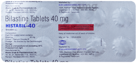 Histabil 40 Tablet image Histabil 40 Tablet image