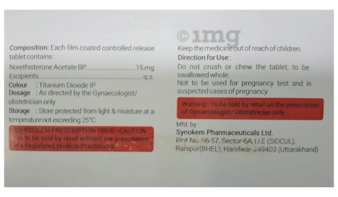 Stoinor CR 15 Tablet image Stoinor CR 15 Tablet image