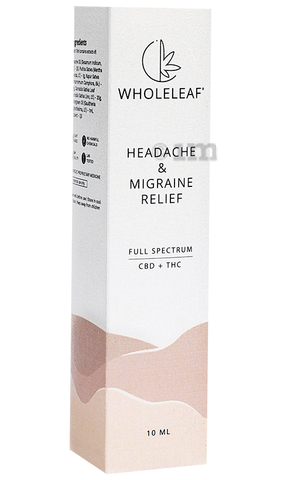 Wholeleaf Headache & Migraine Relief Oil (CBD): Buy bottle of 10.0 ml Oil  at best price in India | 1mg