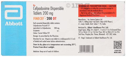 Finecef 200mg Tablet DT image