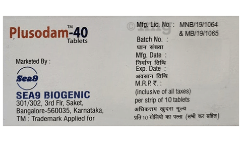 Plusodam 40 Tablet image Plusodam 40 Tablet image