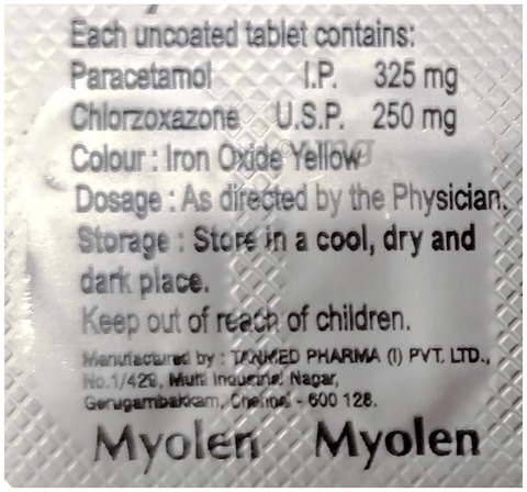 Myolen 325mg/250mg Tablet image Myolen 325mg/250mg Tablet image