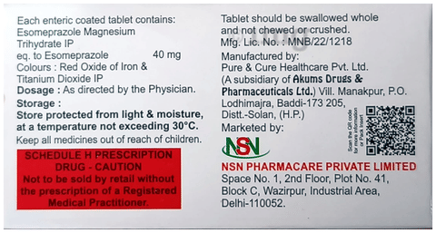 NS ESM 40 Tablet image NS ESM 40 Tablet image