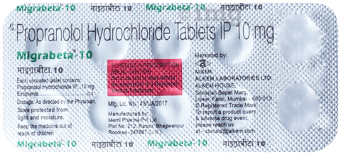Migrabeta 10mg Tablet image