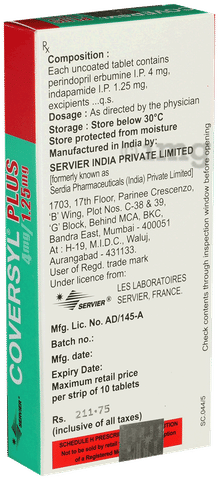 Coversyl Plus  Tablet image
