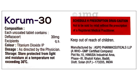 Korum 30 Tablet image Korum 30 Tablet image