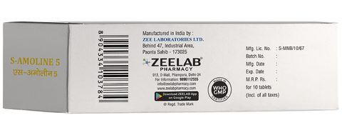 S-Amoline 5 Tablet image S-Amoline 5 Tablet image