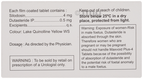 Maxvoid Plus 4mg/0.5mg Tablet