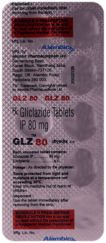 Glz 80mg Tablet image