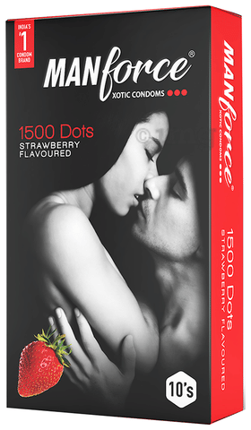 Manforce 1500 Dots Xotic Condom | Flavour Strawberry 4