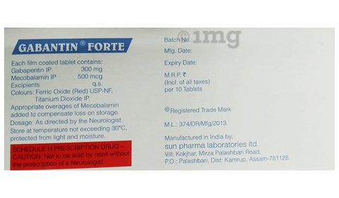 Gabantin Forte Tablet image