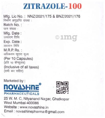 Zitrazole 100 Capsule image