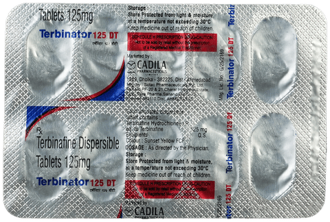 Terbinator 125mg Tablet image