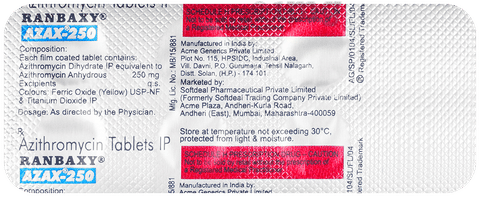 Azax 250 Tablet image