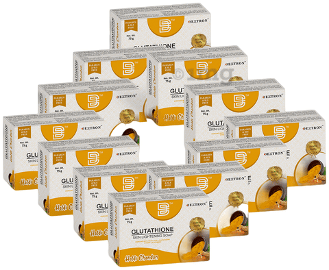 dextron glutathione skin lightening soap Dextron Glutathione Skin Lightening Soap (75gm Each) Honey Papaya: Buy  combo pack of 9.0 Packs at best price in India main image 1