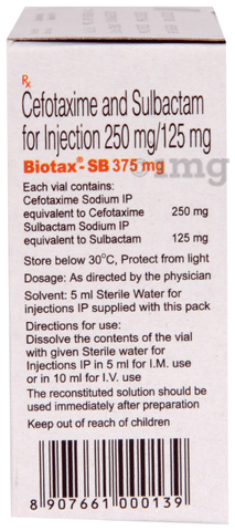 Biotax SB 250 mg/125 mg Injection