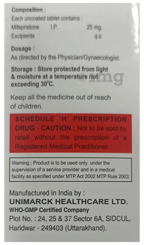 Mifescan 25 Tablet image