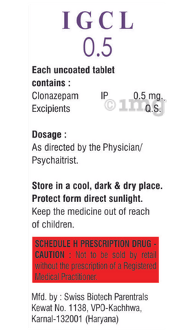 Igcl 0.5mg Tablet image