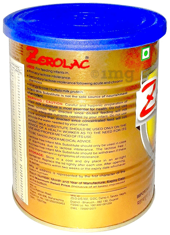 Zerolac infant discount milk powder