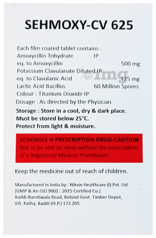 Sehmoxy-CV 625 Tablet image