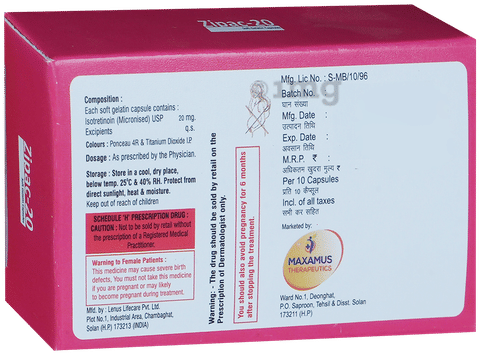 Zipac 20mg Soft Gelatin Capsule image Zipac 20mg Soft Gelatin Capsule image
