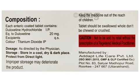 Cymbadep 20 Tablet image Cymbadep 20 Tablet image