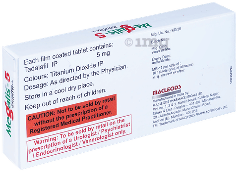 Megalis 5mg Tablet image Megalis 5mg Tablet image