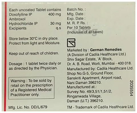 Doxolin AX Tablet