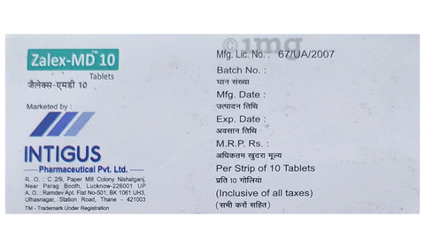 Zalex-MD 10 Tablet image Zalex-MD 10 Tablet image