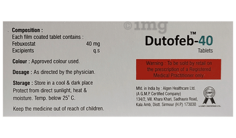 Dutofeb 40mg Tablet image Dutofeb 40mg Tablet image