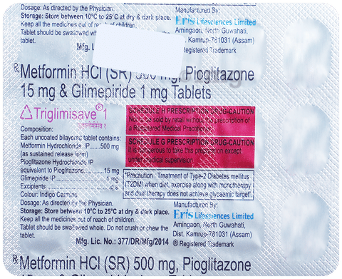 Triglimisave 1 Tablet SR image