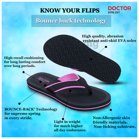 Doctor Extra Soft D 4 Women s Slippers with Bounce Back Technology