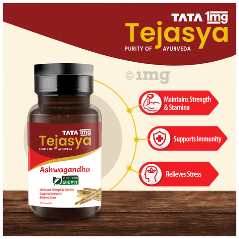 Tata 1mg Tejasya Ashwagandha Capsule 500mg: Buy bottle of 60.0 capsules at  best price in India