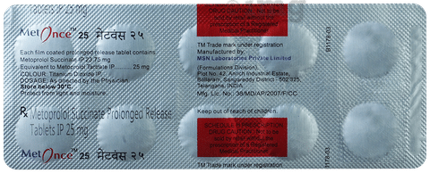 Metonce 25mg Tablet PR image