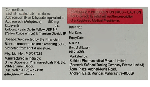 Azax 500 Tablet image