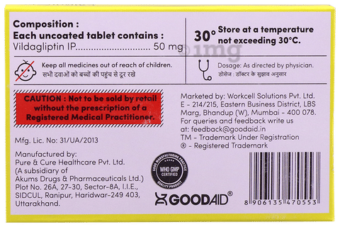 Goodgliptin 50 Tablet image Goodgliptin 50 Tablet image
