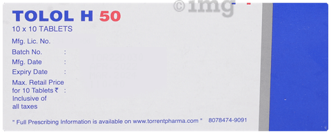 Tolol H 50mg Tablet image