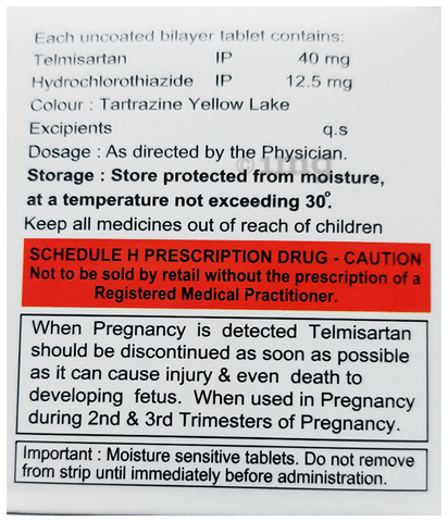 Telmigold 40/H Tablet
