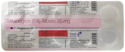 Begberon 25mg Tablet image Begberon 25mg Tablet image