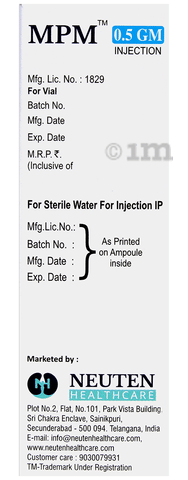 MPM 0.5 GM Injection image MPM 0.5 GM Injection image