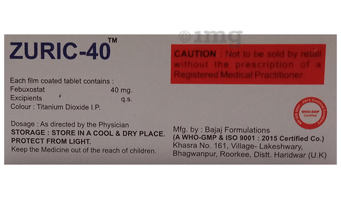 Zuric 40 Tablet image