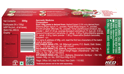 composition of dabur red toothpaste