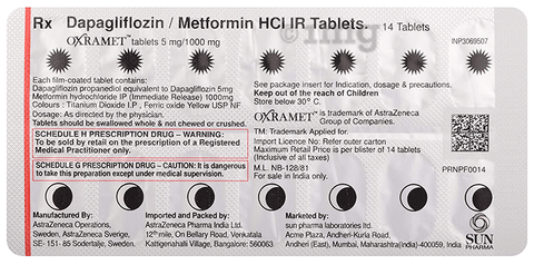 Oxramet 5mg/1000mg Tablet IR