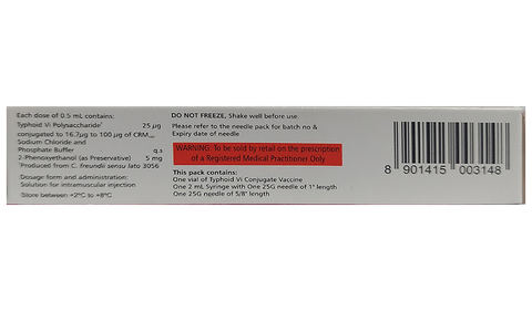 typhoid vaccine package insert