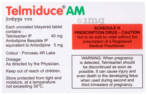 Telmiduce AM 40mg/5mg Tablet image Telmiduce AM 40mg/5mg Tablet image