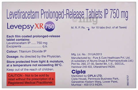 Levepsy XR 750 Tablet image