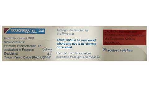 Prazopress XL 2.5 Tablet OPS image Prazopress XL 2.5 Tablet OPS image
