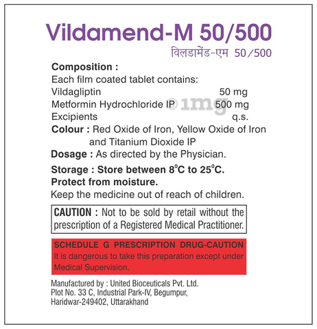 Vildamend-M 50/500 Tablet
